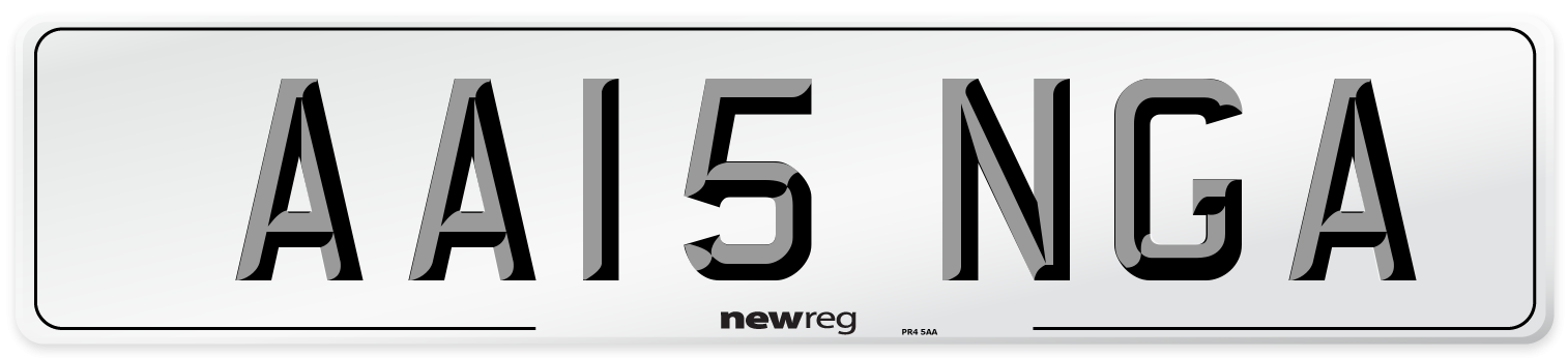 AA15 NGA Number Plate from New Reg